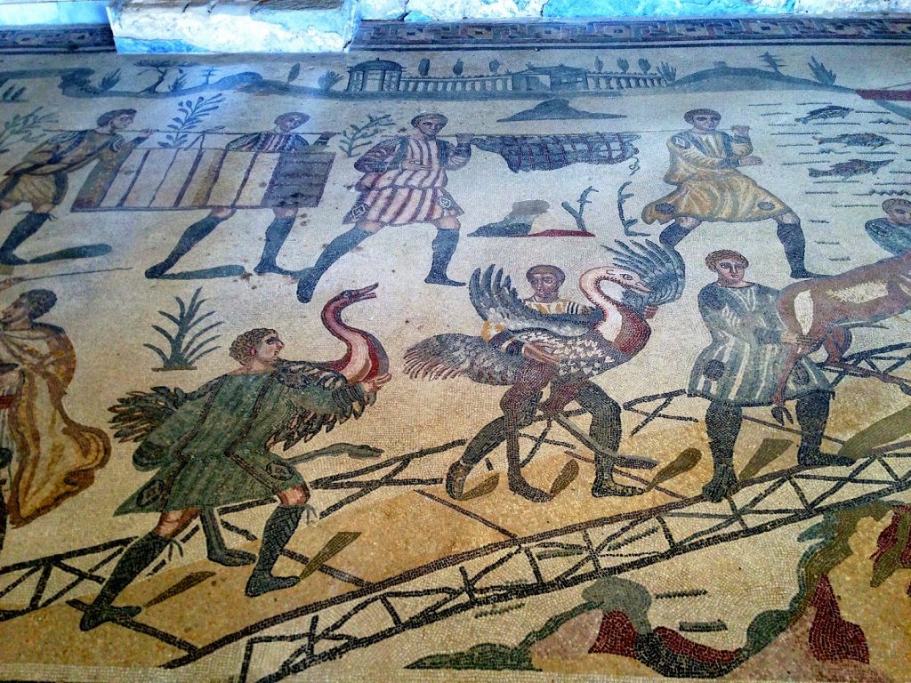 mosaics at villa romana del casale, sicily